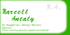 marcell antaly business card